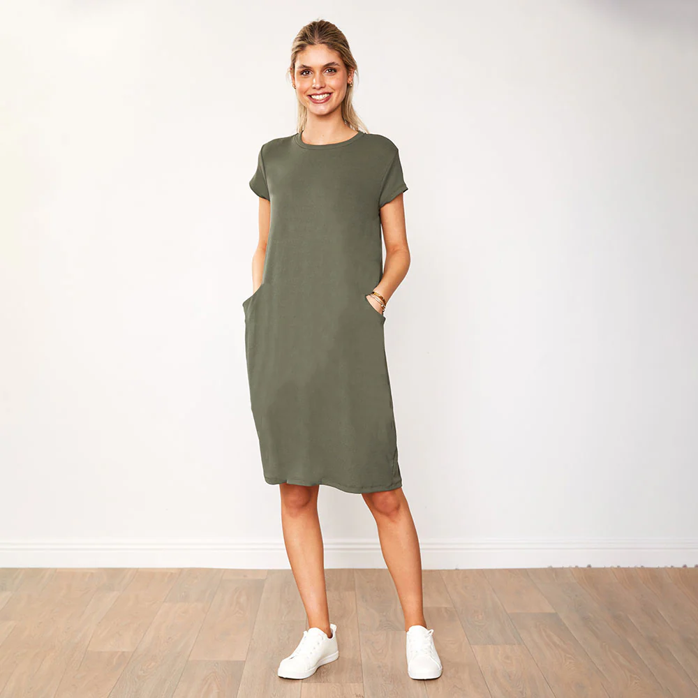 Sandie Dress (Khaki) - Image 5