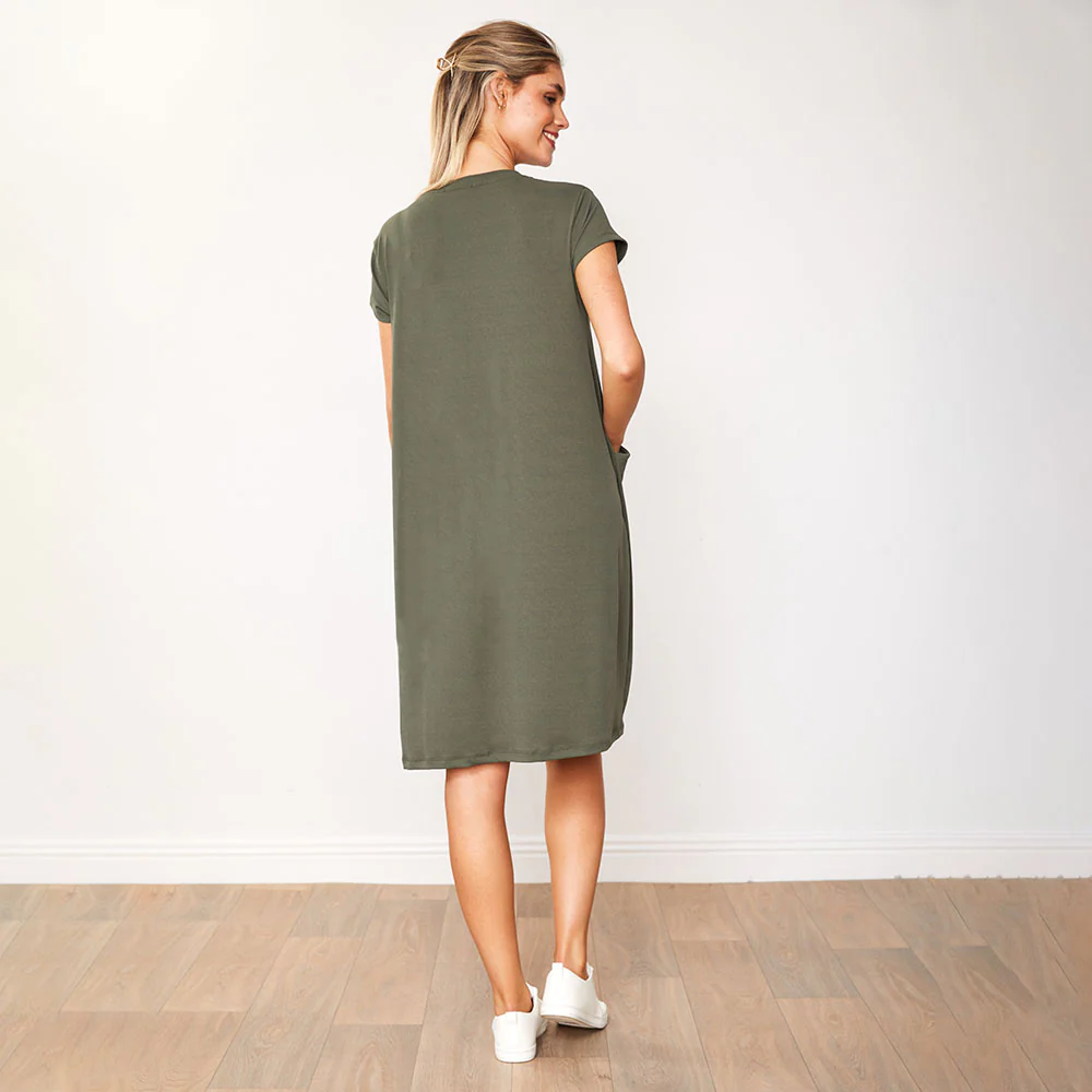 Sandie Dress (Khaki) - Image 7