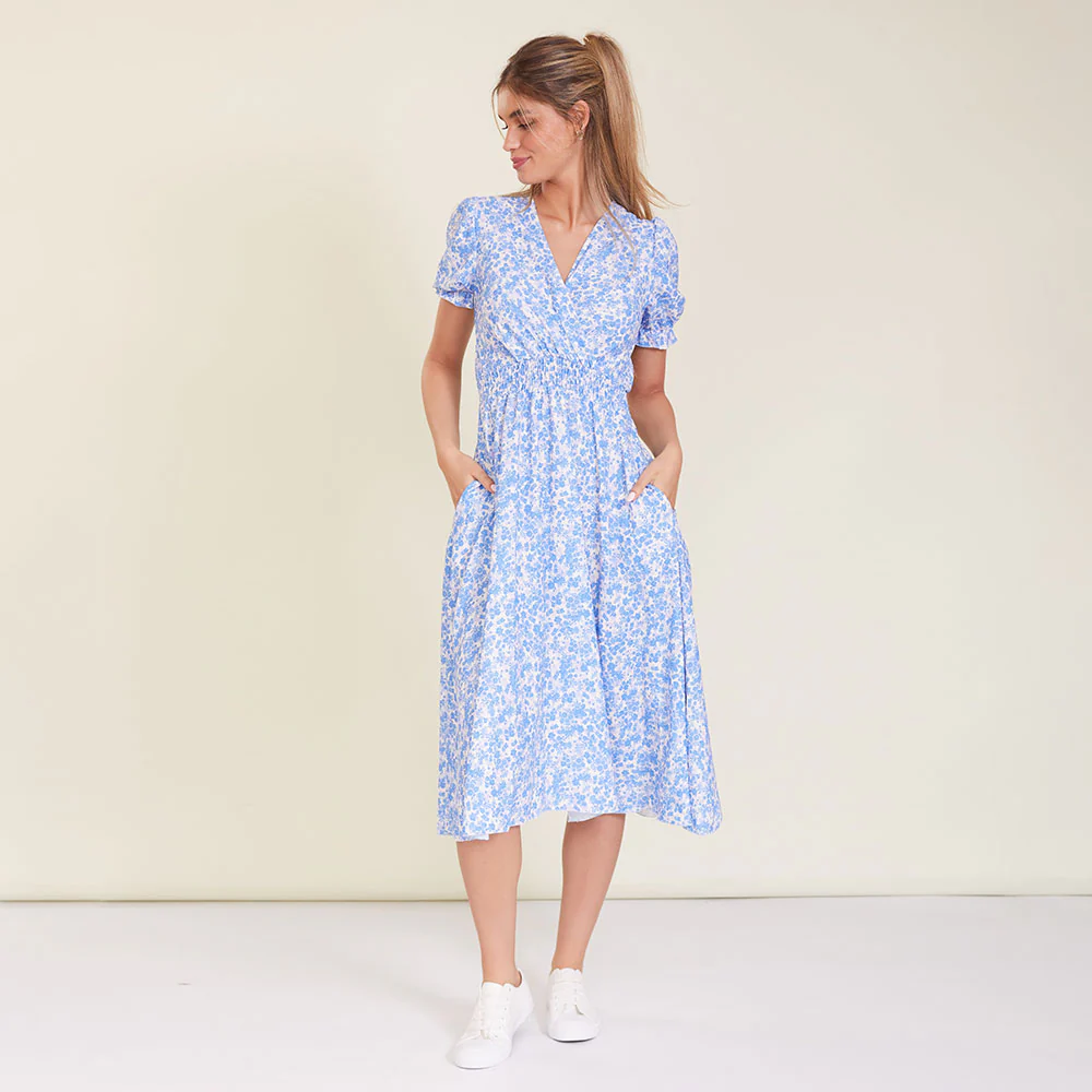 Sasha Dress (Blue Floral) - Image 3