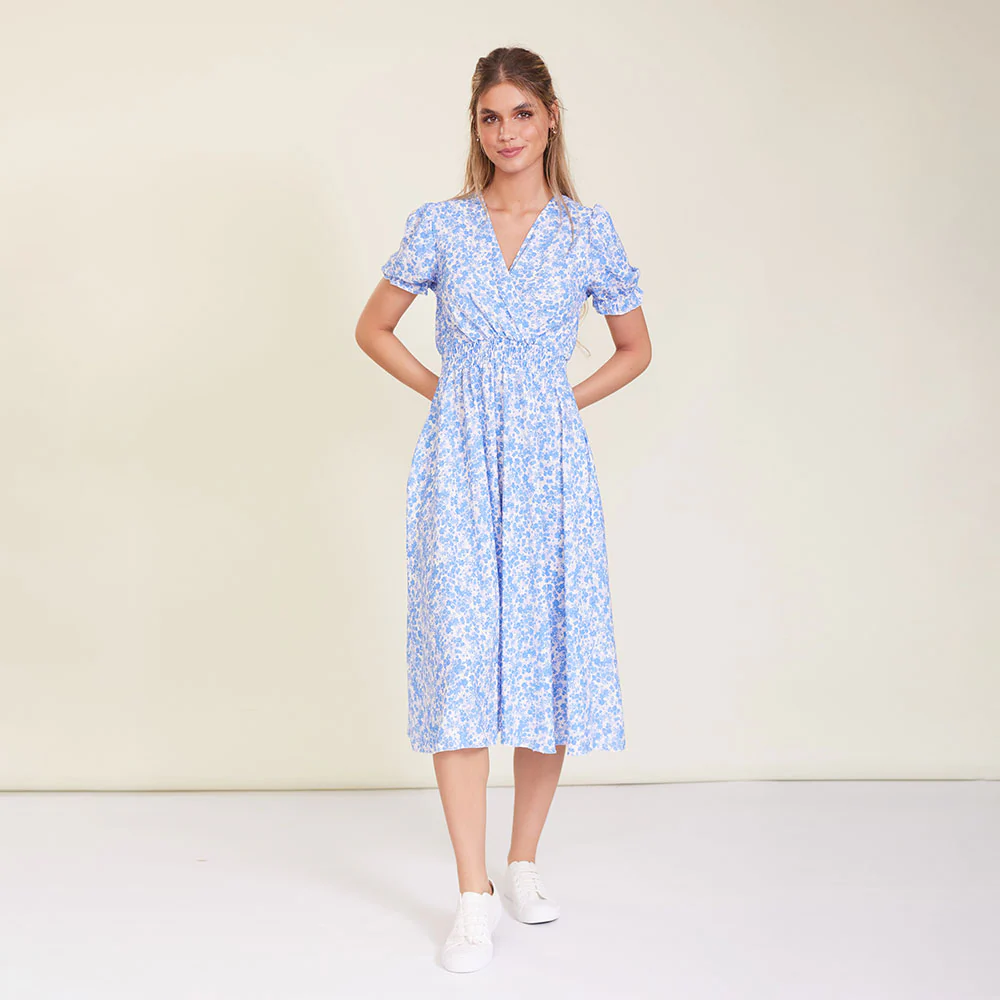 Sasha Dress (Blue Floral) - Image 4