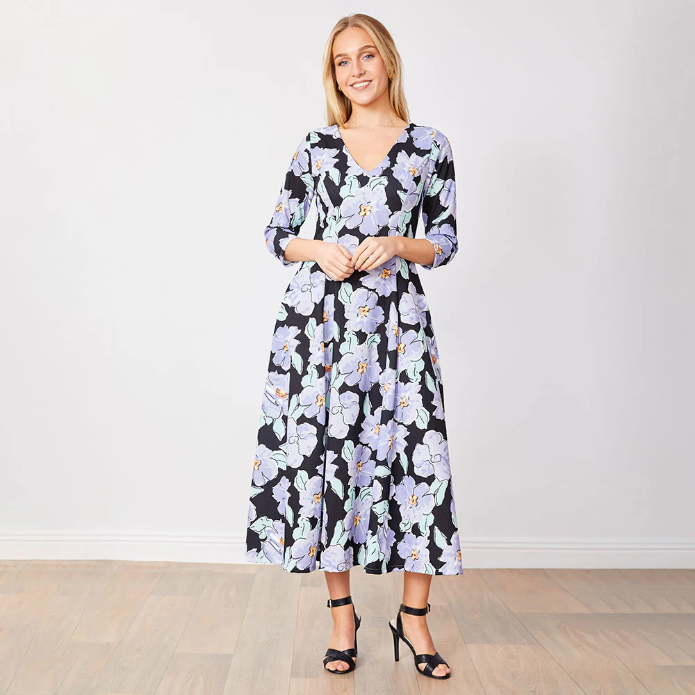 Selena Dress (Blue Floral) - Image 2