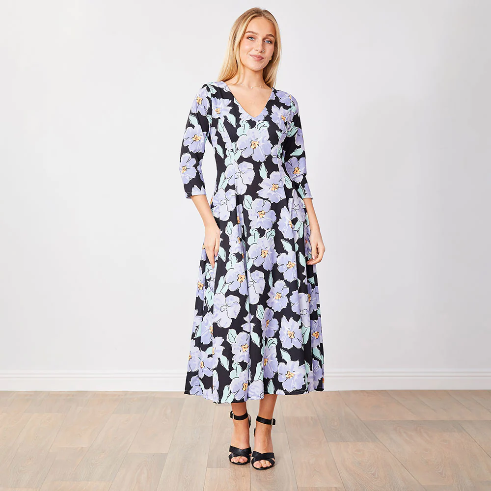 Selena Dress (Blue Floral) - Image 3