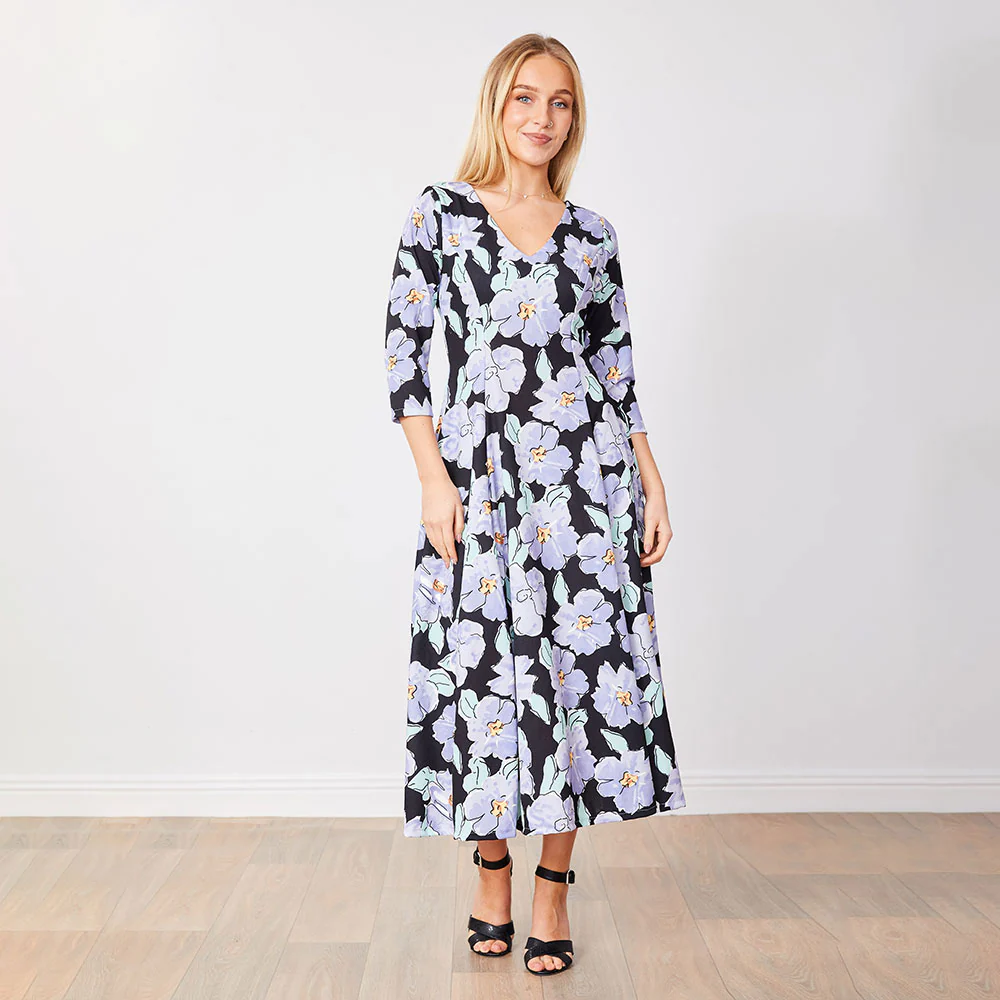 Selena Dress (Blue Floral) - Image 4