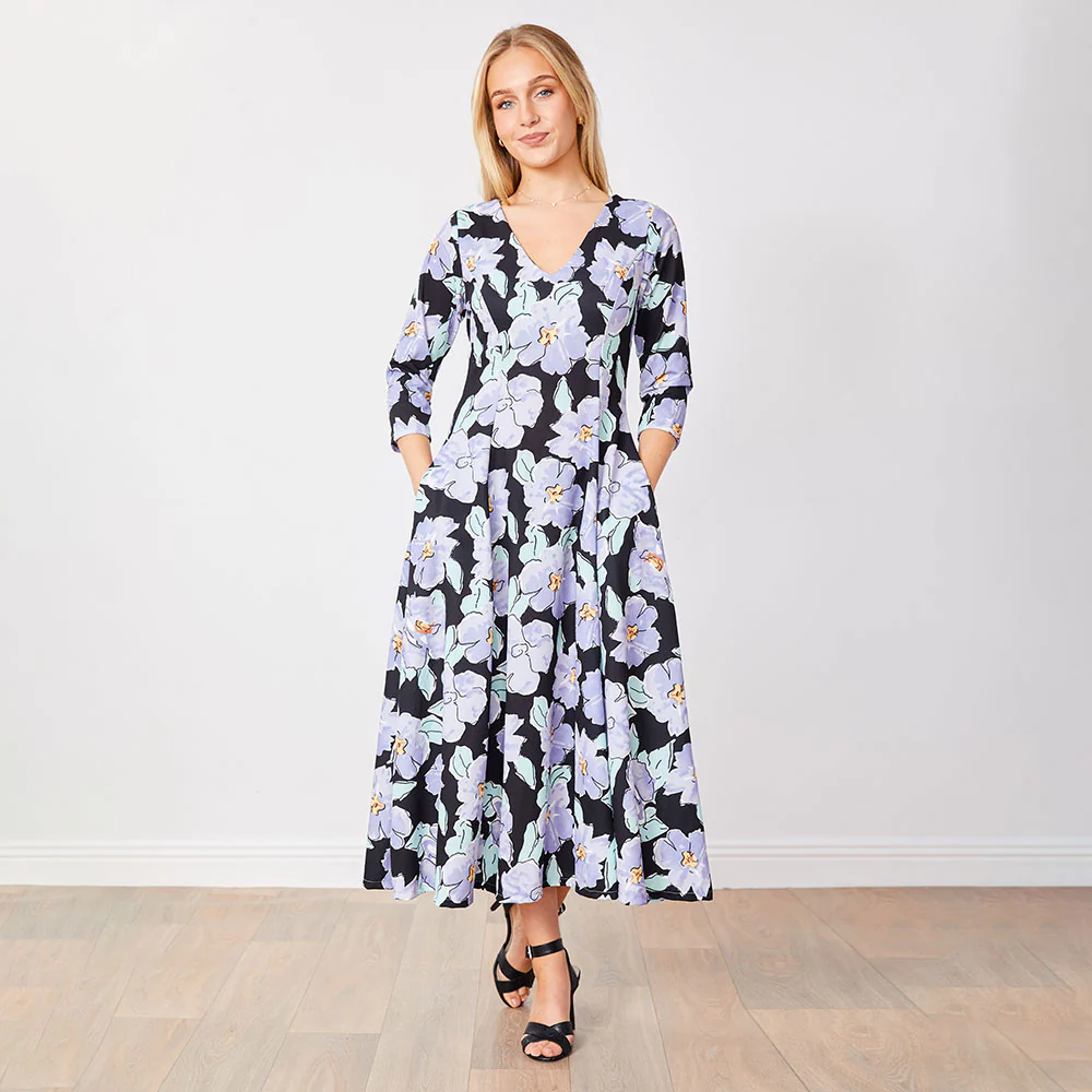 Selena Dress (Blue Floral) - Image 6