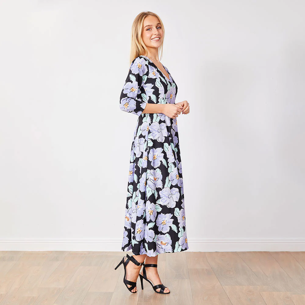 Selena Dress (Blue Floral) - Image 7
