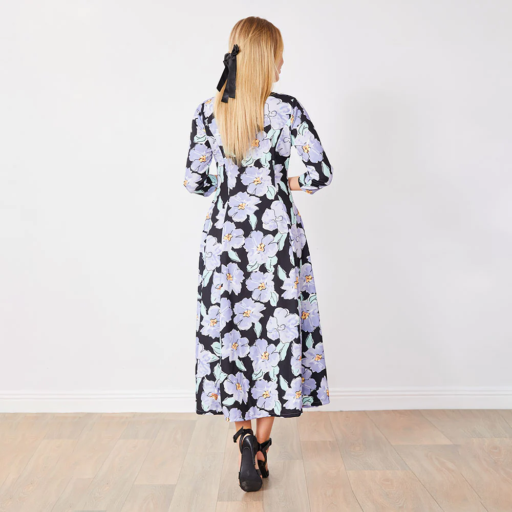 Selena Dress (Blue Floral) - Image 8