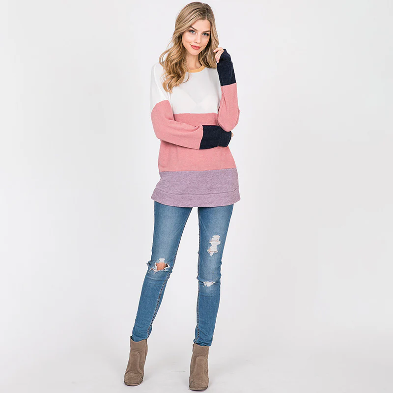 Shona Soft Stripe Top PInk - Image 2