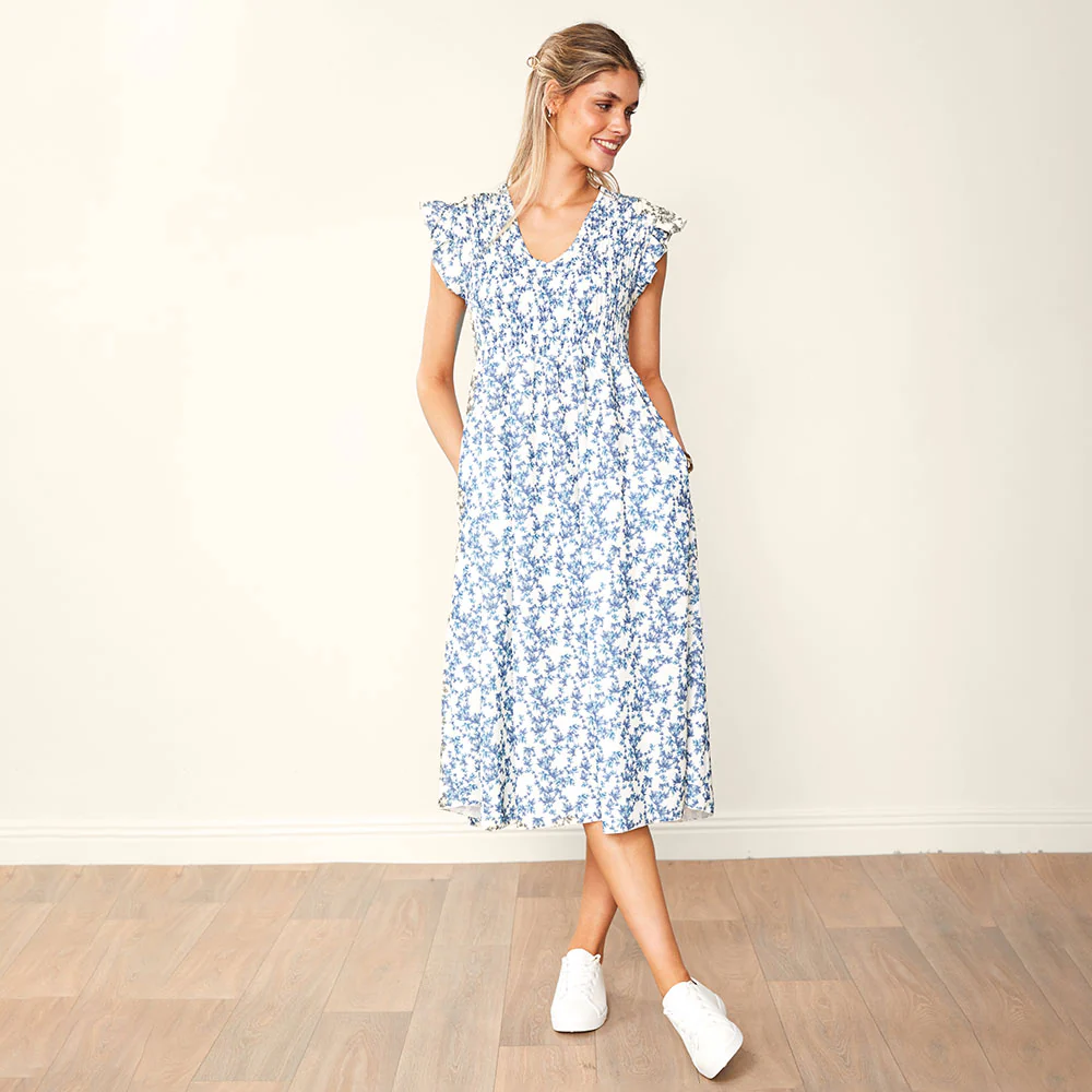 Sienna Dress (Navy Floral) - Image 14