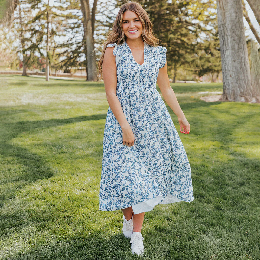 Sienna Dress (Navy Floral) - Image 2