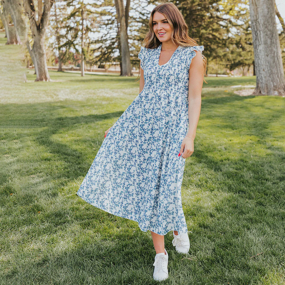Sienna Dress (Navy Floral) - Image 3