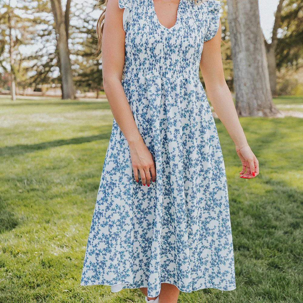 Sienna Dress (Navy Floral) - Image 4