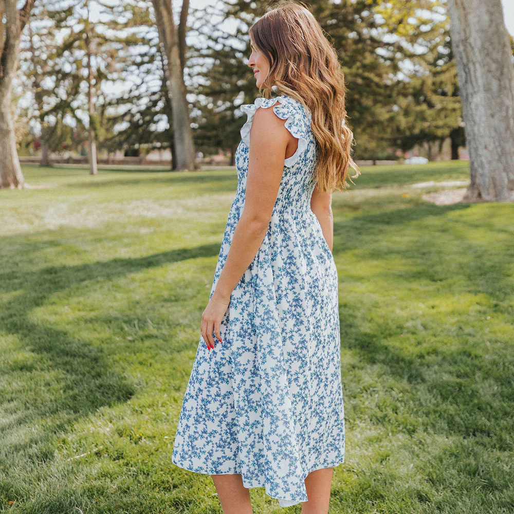 Sienna Dress (Navy Floral) - Image 6