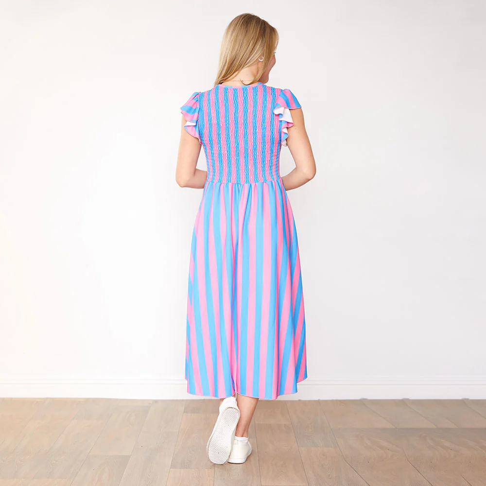 Sienna Dress (Pink & Blue) - Image 4