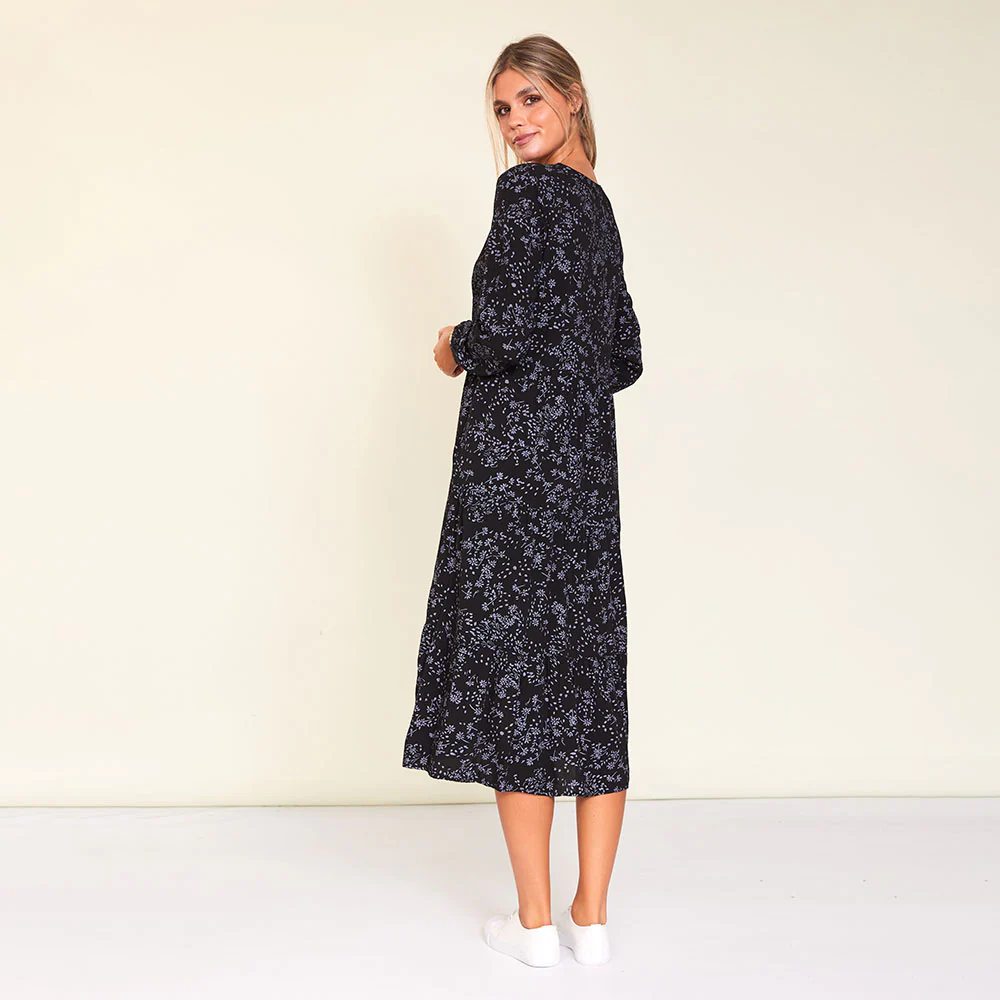 Sofia Dress (Black Floral) - Image 12