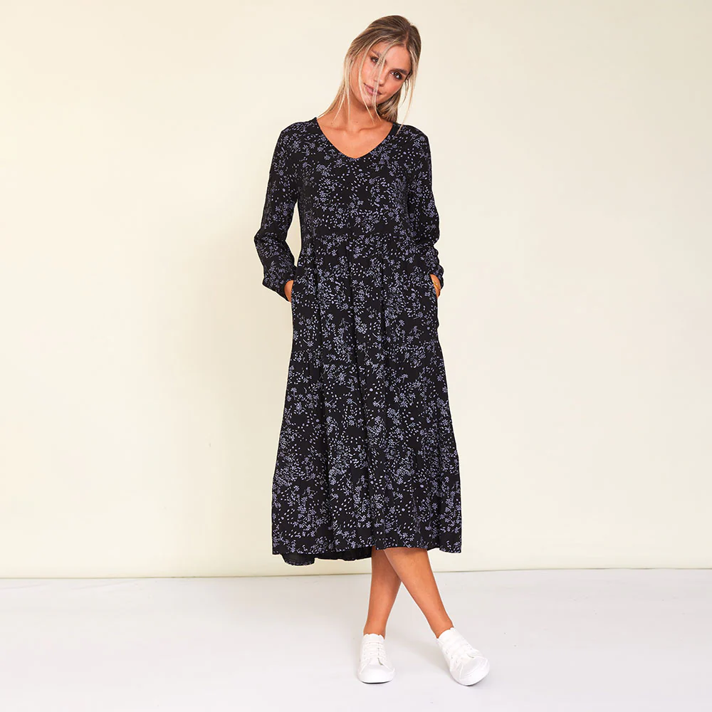 Sofia Dress (Black Floral) - Image 2