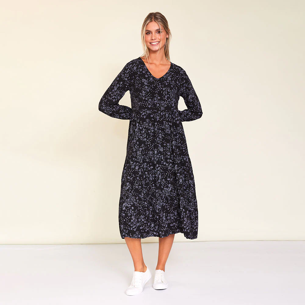 Sofia Dress (Black Floral) - Image 3