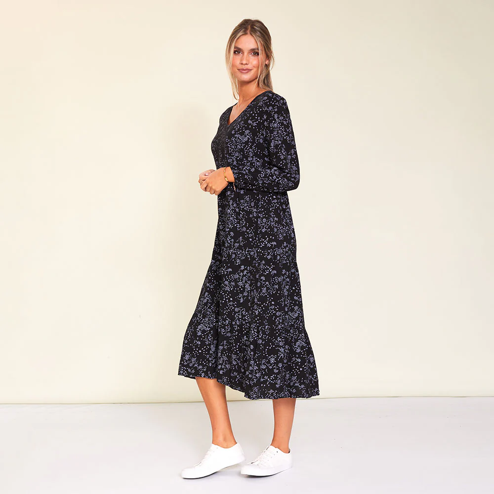 Sofia Dress (Black Floral) - Image 4