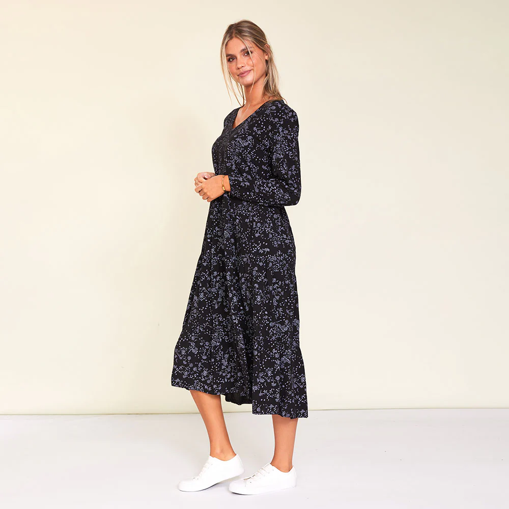 Sofia Dress (Black Floral) - Image 6