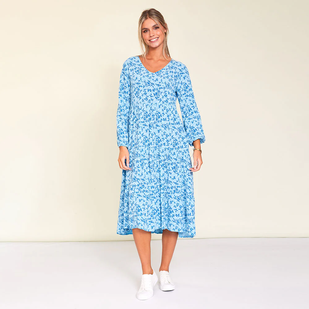 Sofia Dress (Blue Floral) - Image 7