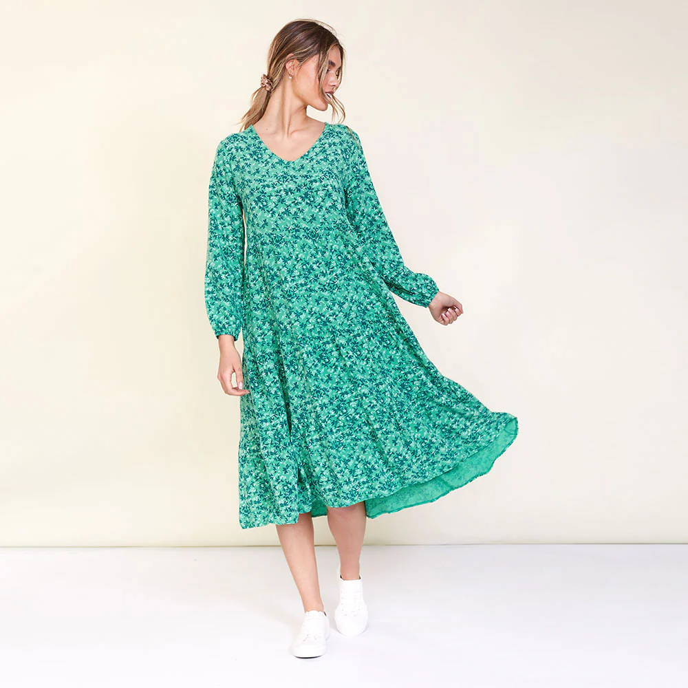 Sofia Dress (Floral Green) - Image 4