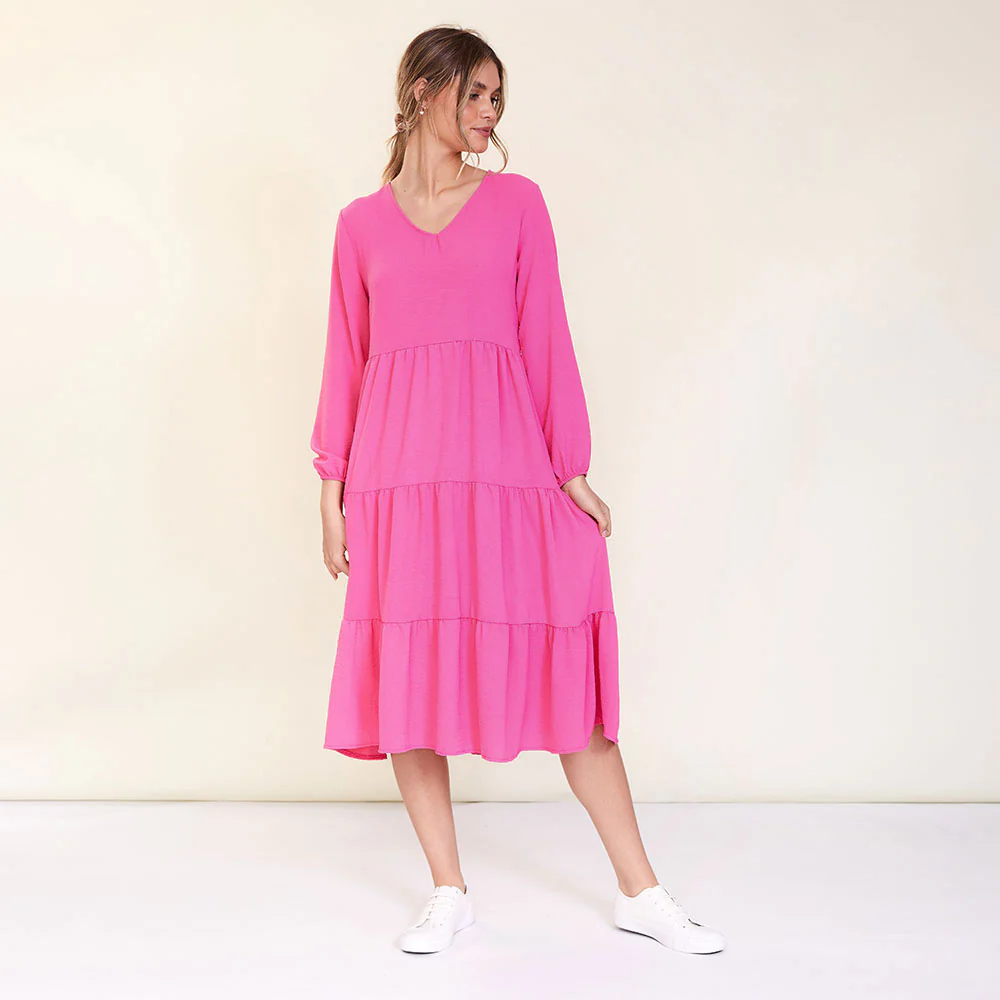 Sofia Dress (Fuschia) - Image 2