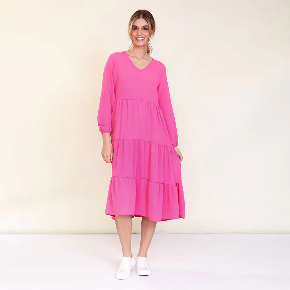 Sofia Dress (Fuschia) - Image 3