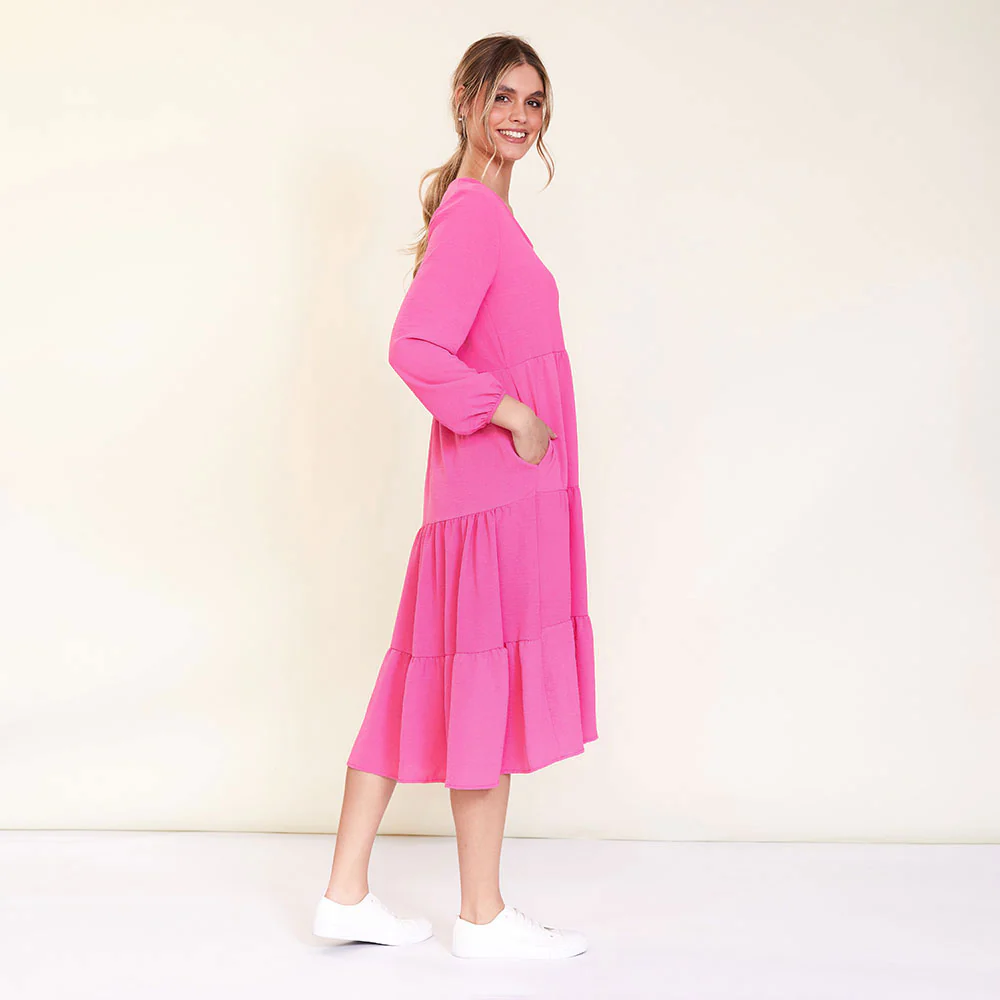 Sofia Dress (Fuschia) - Image 4