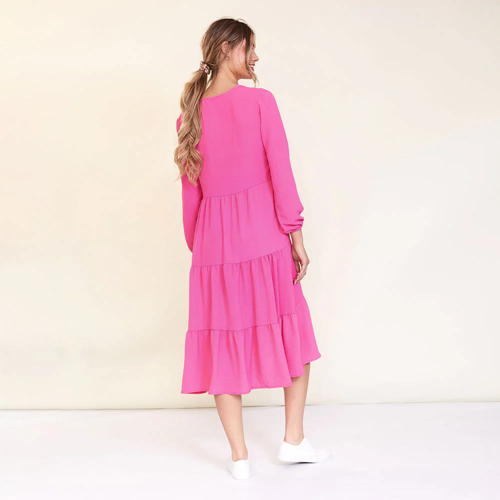 Sofia Dress (Fuschia) - Image 5
