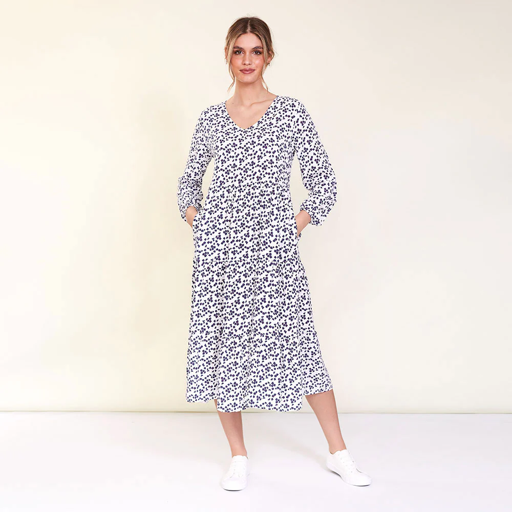 Sofia Dress (White Floral) - Image 2
