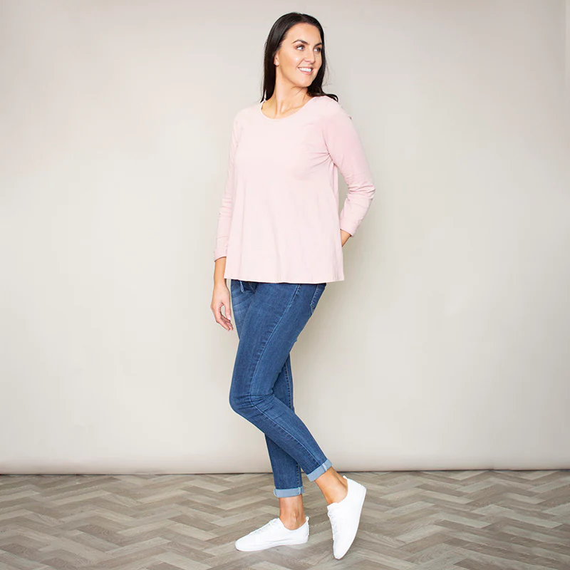 Sofia Swing Round Neck Top (Blush) - Image 2