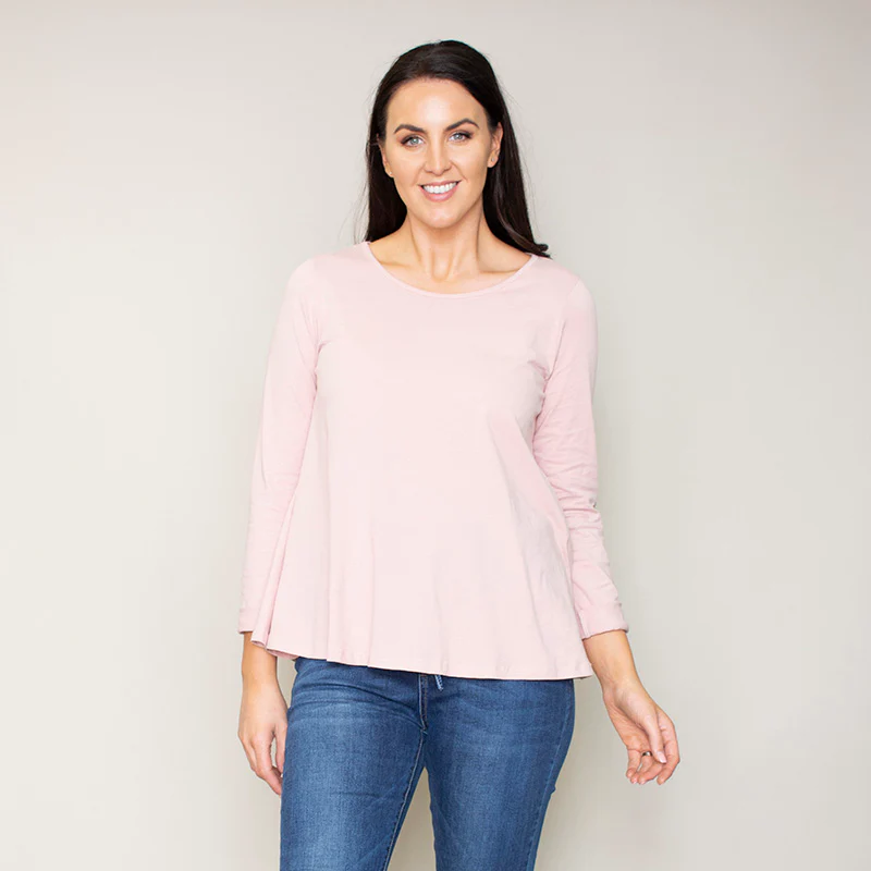 Sofia Swing Round Neck Top (Blush) - Image 5