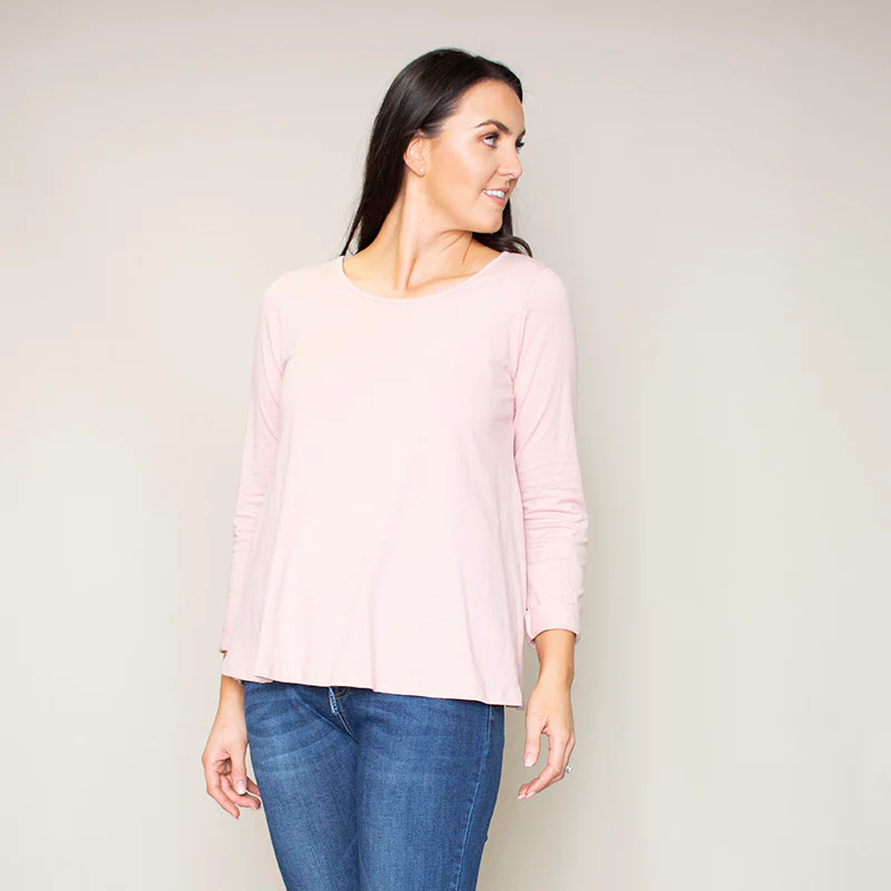 Sofia Swing Round Neck Top (Blush) - Image 6