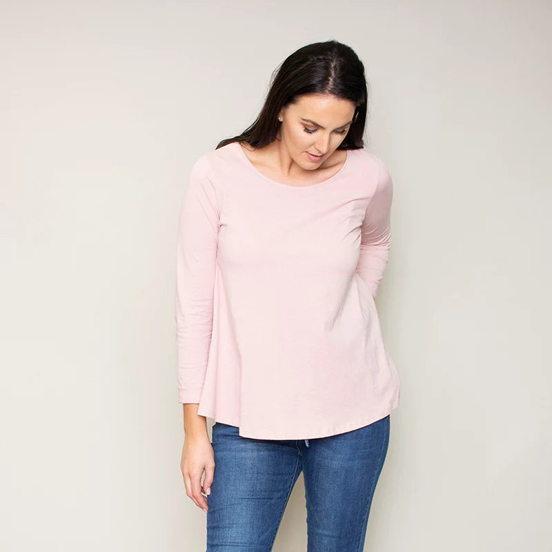 Sofia Swing Round Neck Top (Blush) - Image 7