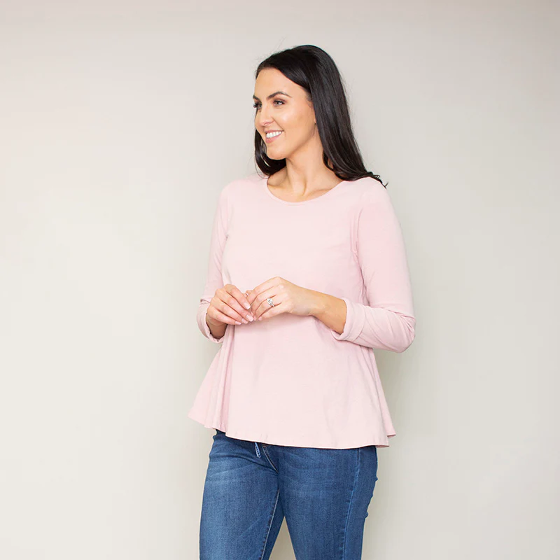 Sofia Swing Round Neck Top (Blush) - Image 8