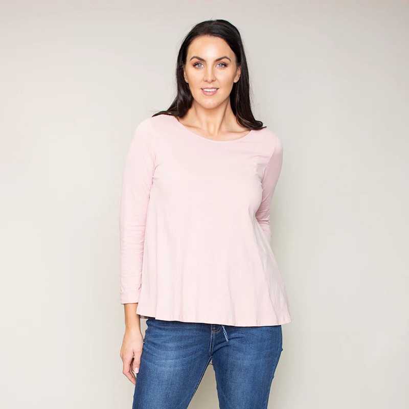 Sofia Swing Round Neck Top (Blush) - Image 9