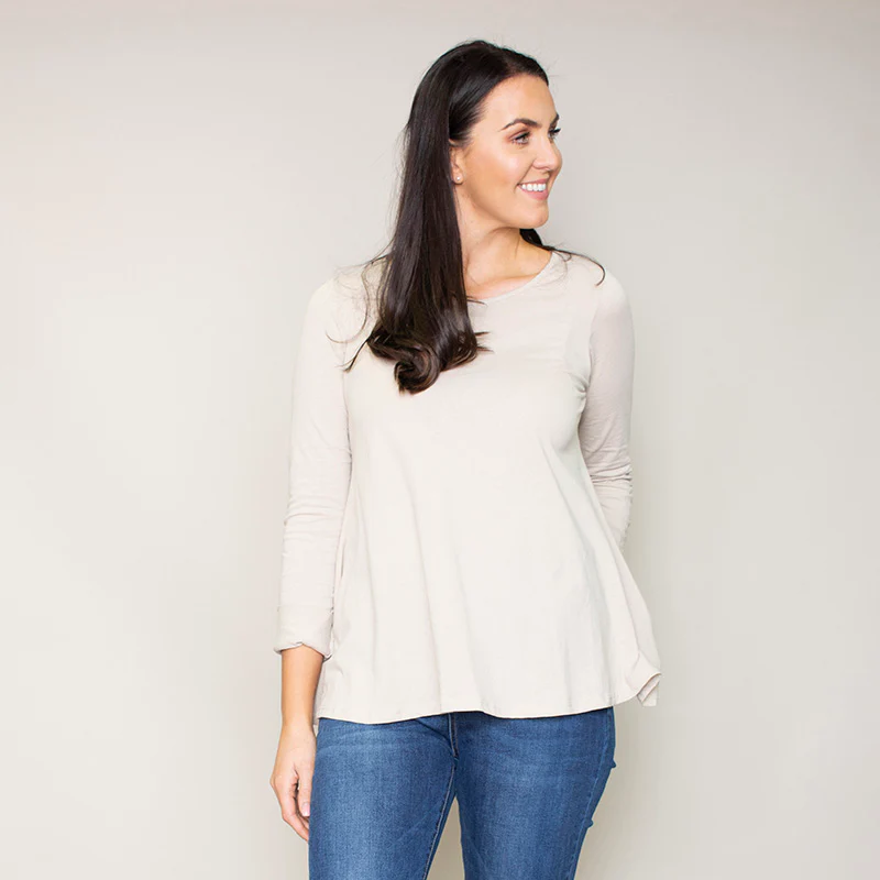 Sonia Swing Round Neck Top (Hazel)