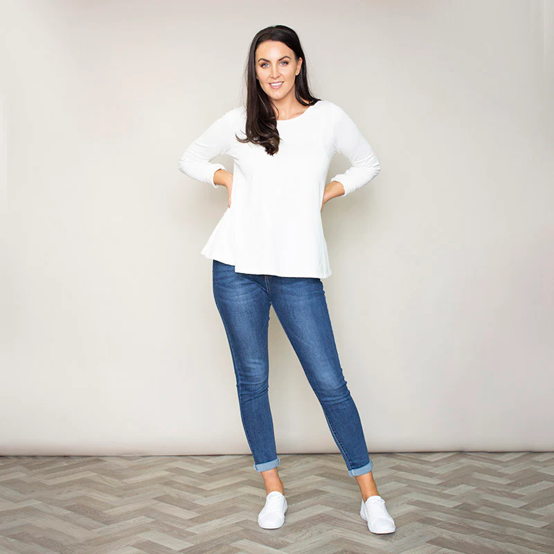 Sonia Swing Round Neck Top (Vanilla) - Image 2