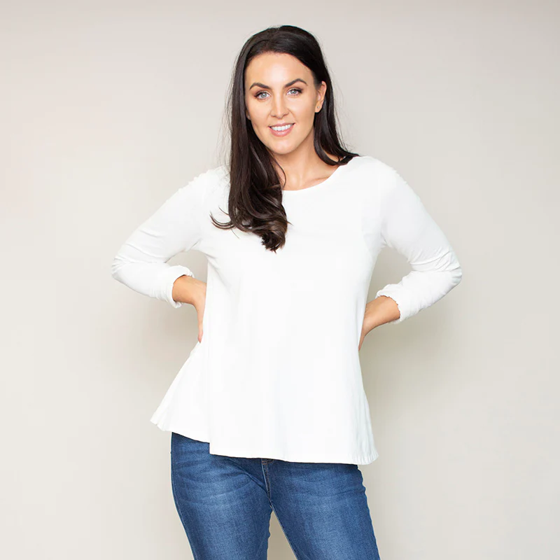 Sonia Swing Round Neck Top (Vanilla) - Image 3