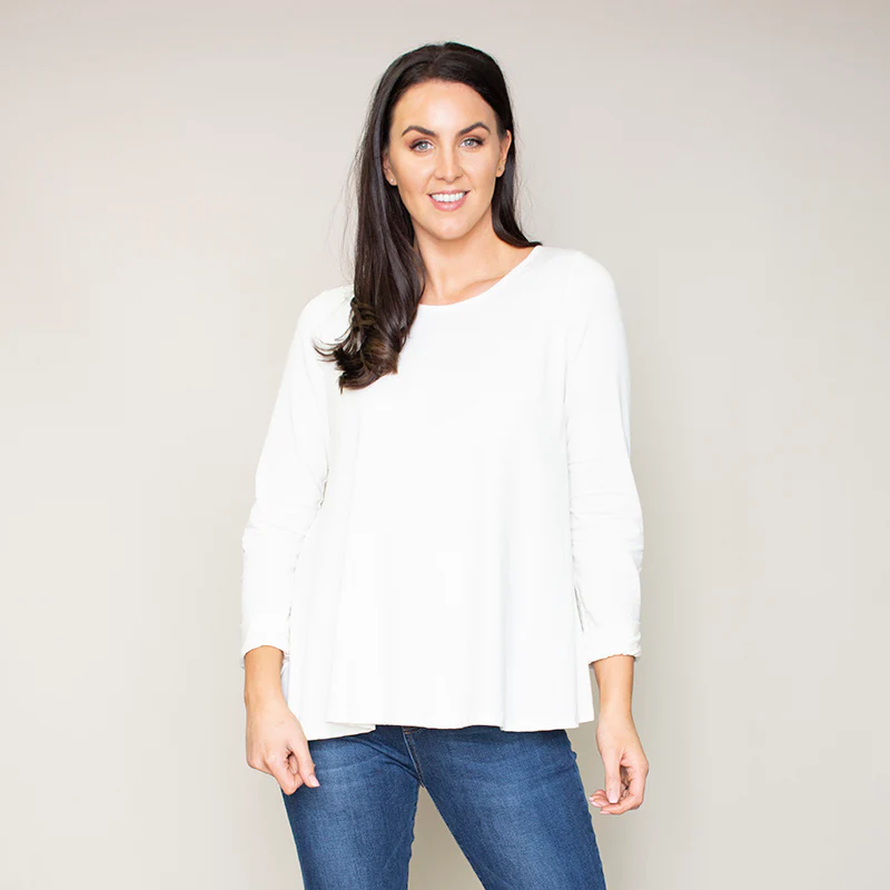 Sonia Swing Round Neck Top (Vanilla) - Image 5
