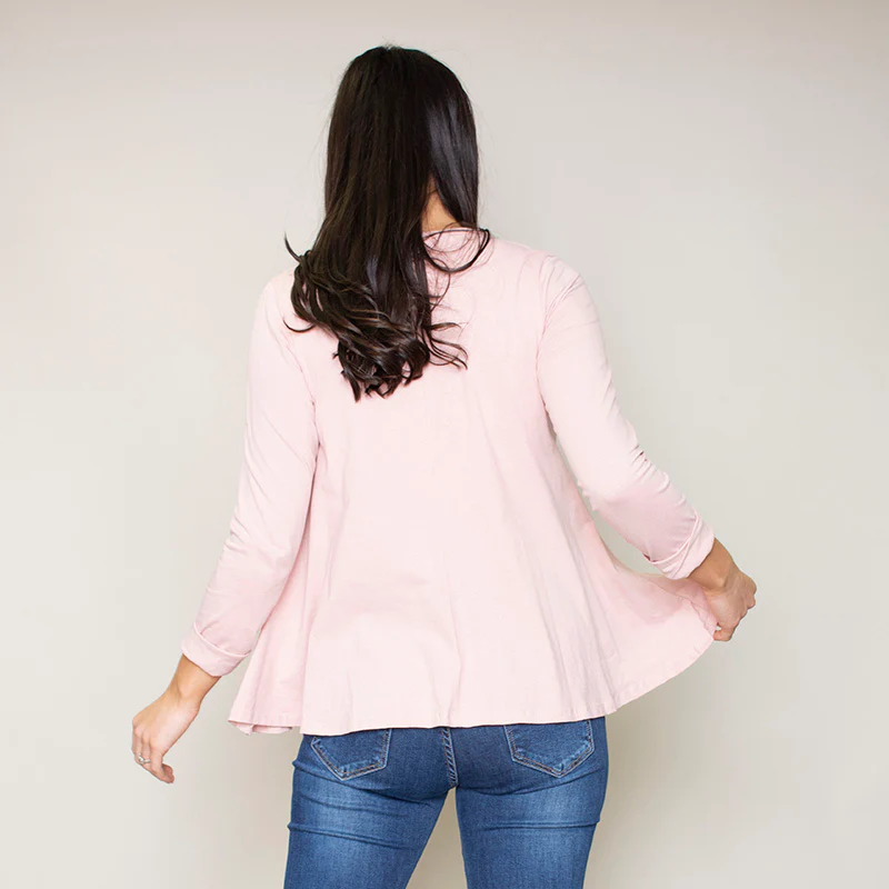 Sofia Swing V-Neck Top (Blush) - Image 3