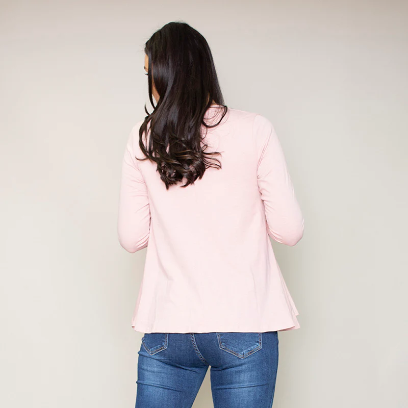 Sofia Swing V-Neck Top (Blush) - Image 5