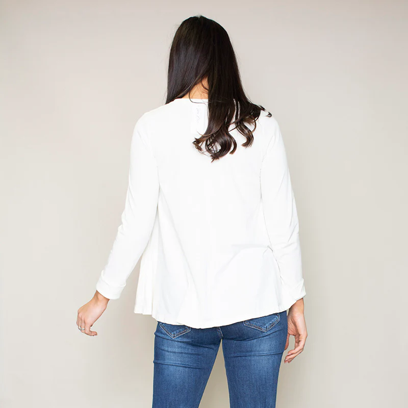 Sonia Swing V-Neck Top (Vanilla) - Image 8