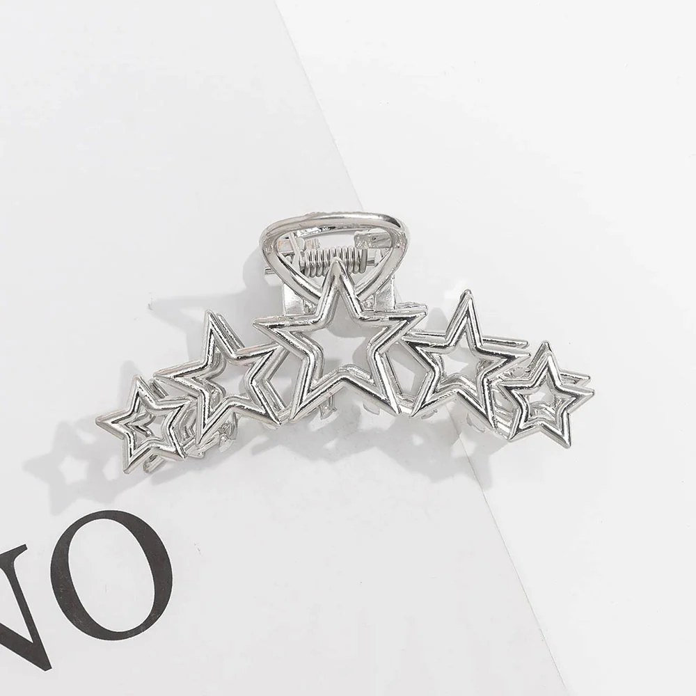 Star Decor Hair Claw (Silver)