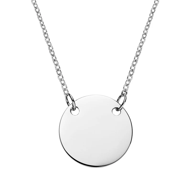 Sterling Silver Disk Necklace - Image 2