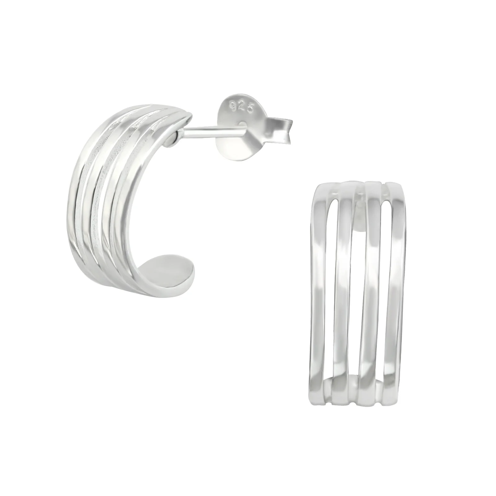 Sterling Silver Triple Cuff Hoop