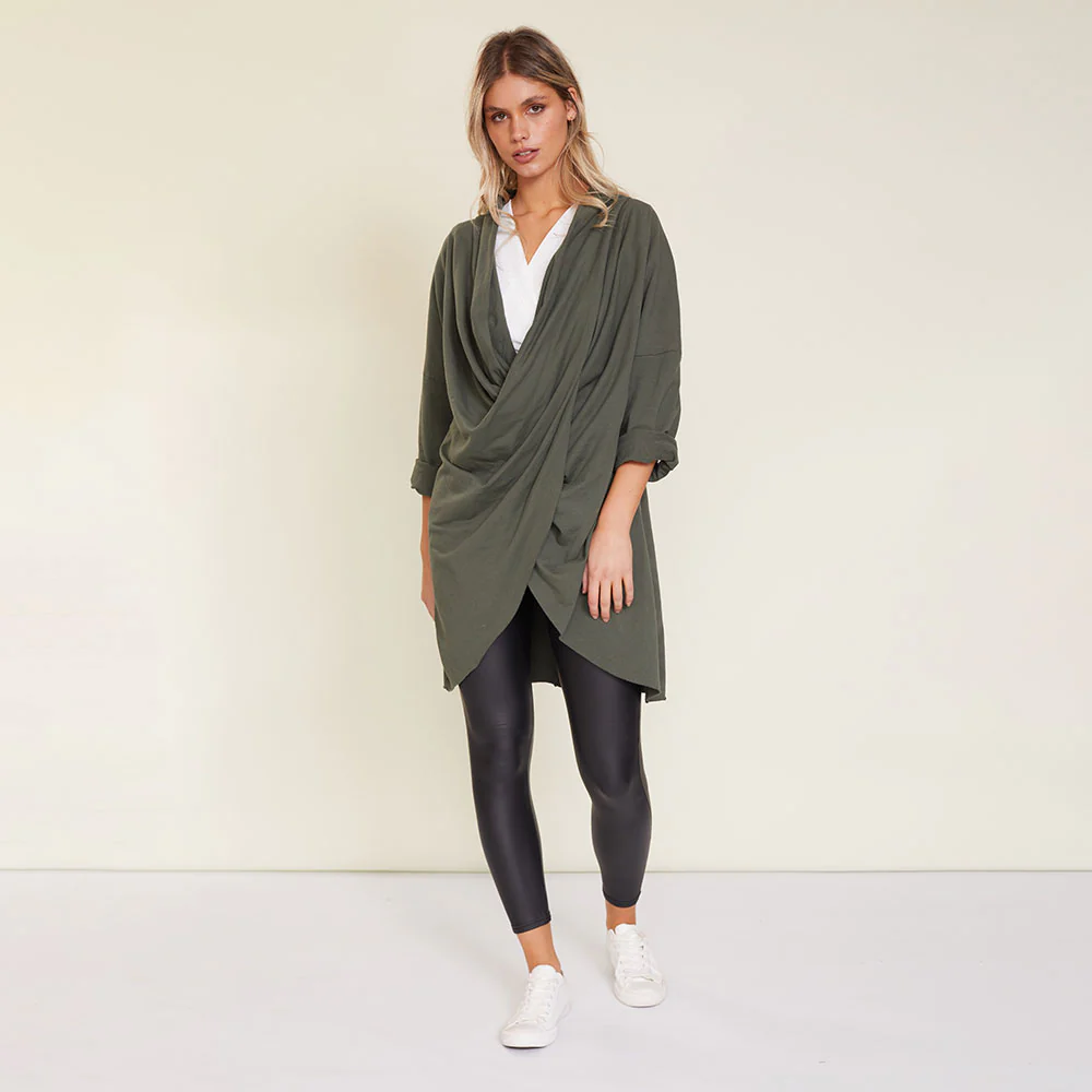 Suki Cardigan (Khaki) - Image 2