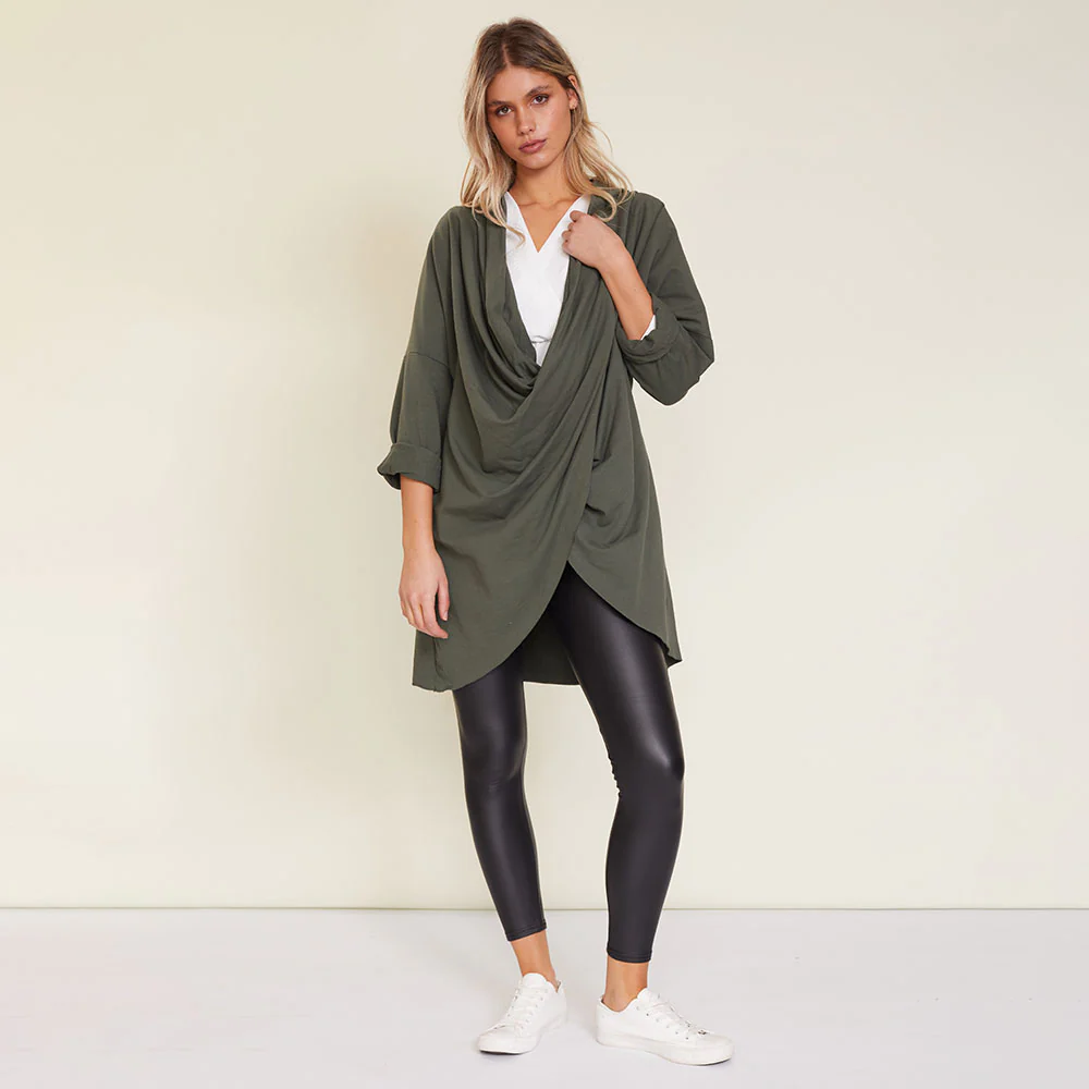 Suki Cardigan (Khaki) - Image 4