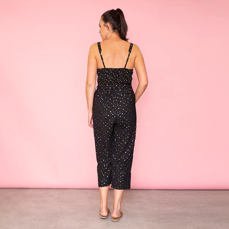 Isabella Sweetheart Jumpsuit (Black) - Image 3