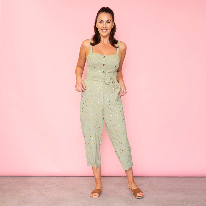 Isabella Sweetheart Jumpsuit (Sage) - Image 6