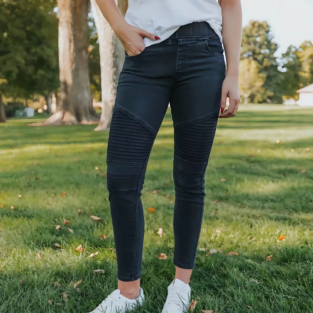 Tara Biker Jeans (Black) - Image 11